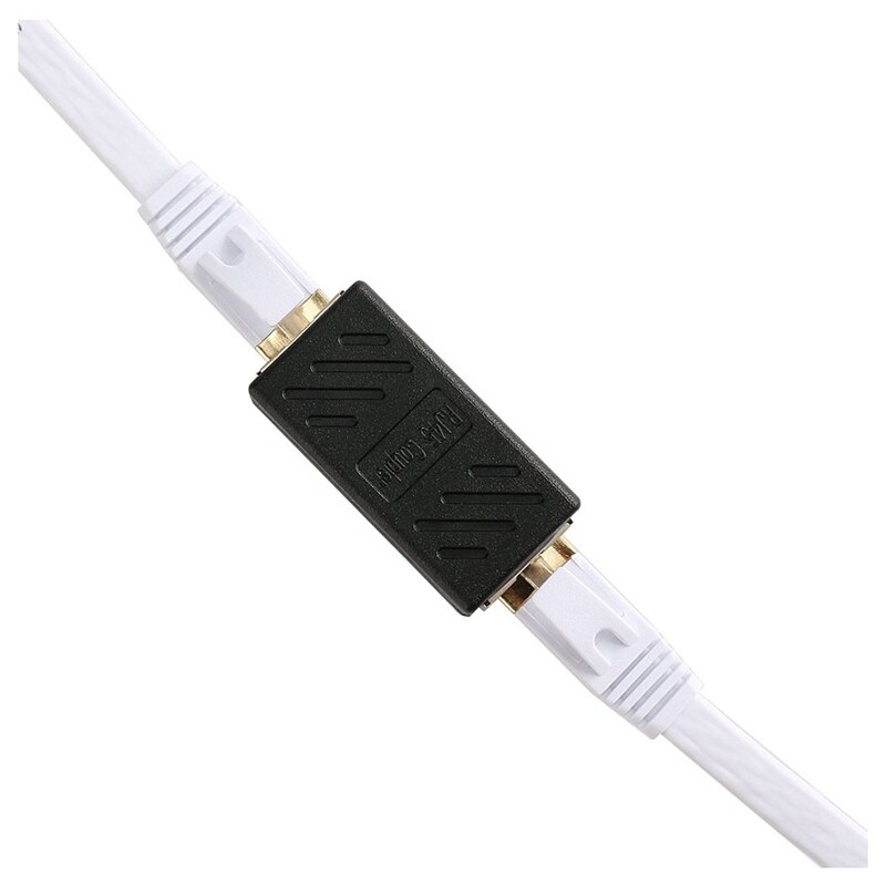 1 Pcs Female to Female Network Through Connector Black & 1 Pcs RJ45 1-To-3 Splitter LAN Network Connector