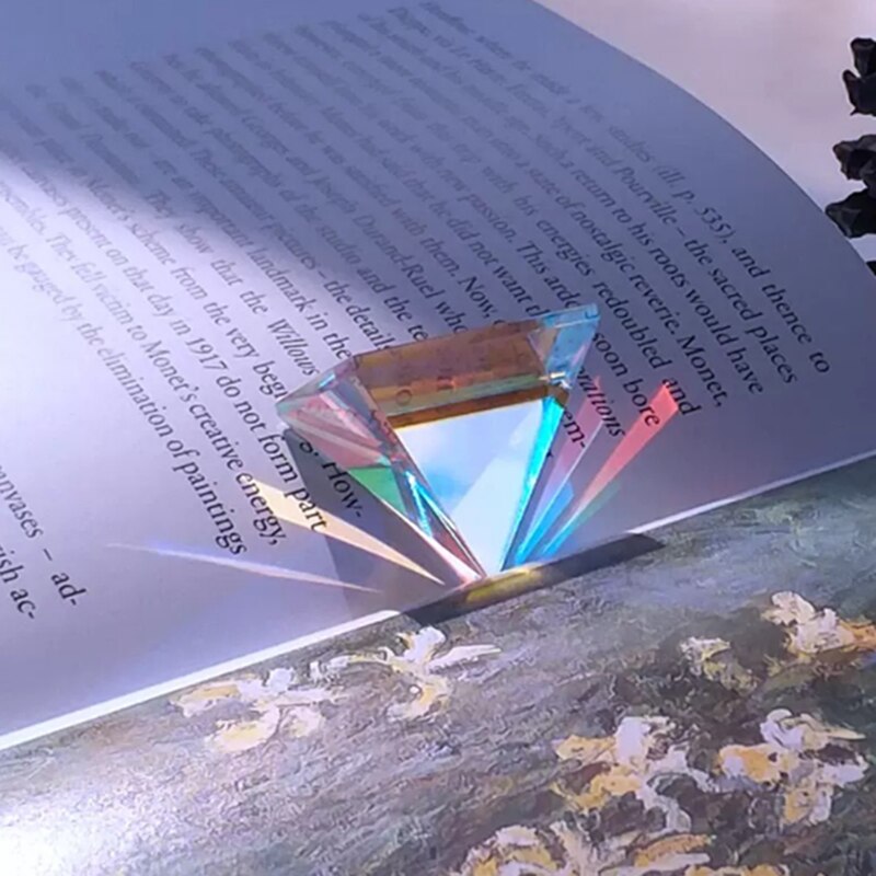 60*60*60mm pyramid polygonal prism physical optics color refraction prism high pyramid crystal glass prism