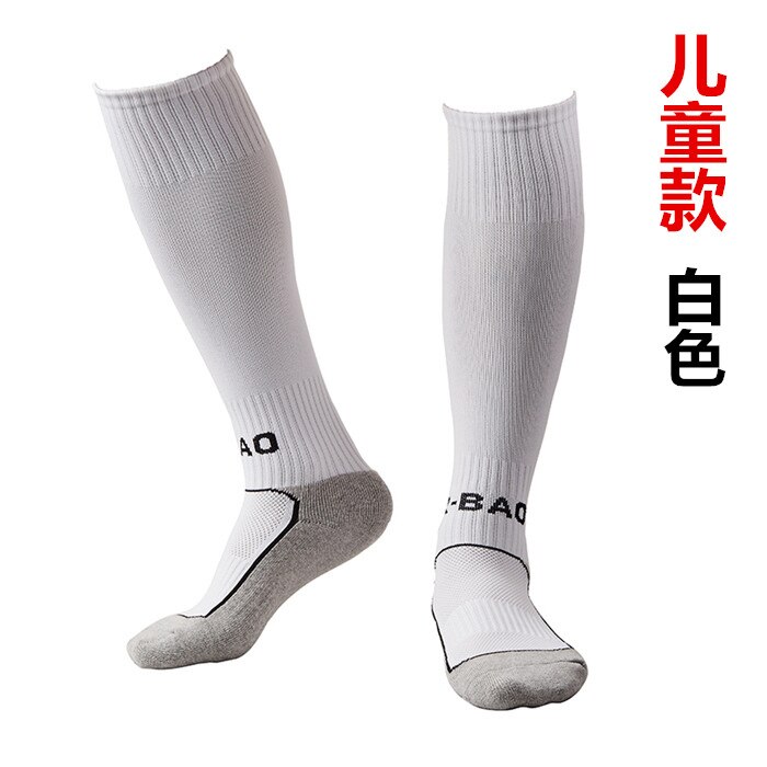 1pair Youth Child 35cm High Tube Socks Athletic Football Bassball Size UK 33-38 Socks Leg Protect Knee-High Socks: White