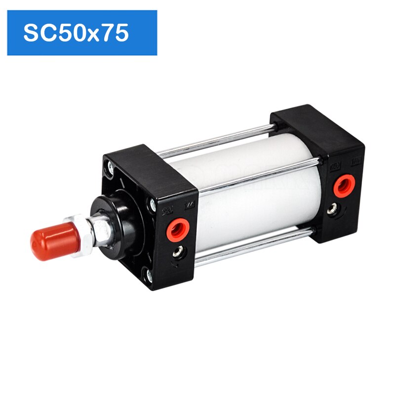 Sc50 x 75 50mm reikäinen 75mm- tahti standardi teleskooppinen pneumaattinen toimilaite männän tiiviste spesifikaatio isku pneumaattinen sylinteri: Vain sylinteri / Sc50 x 75- s
