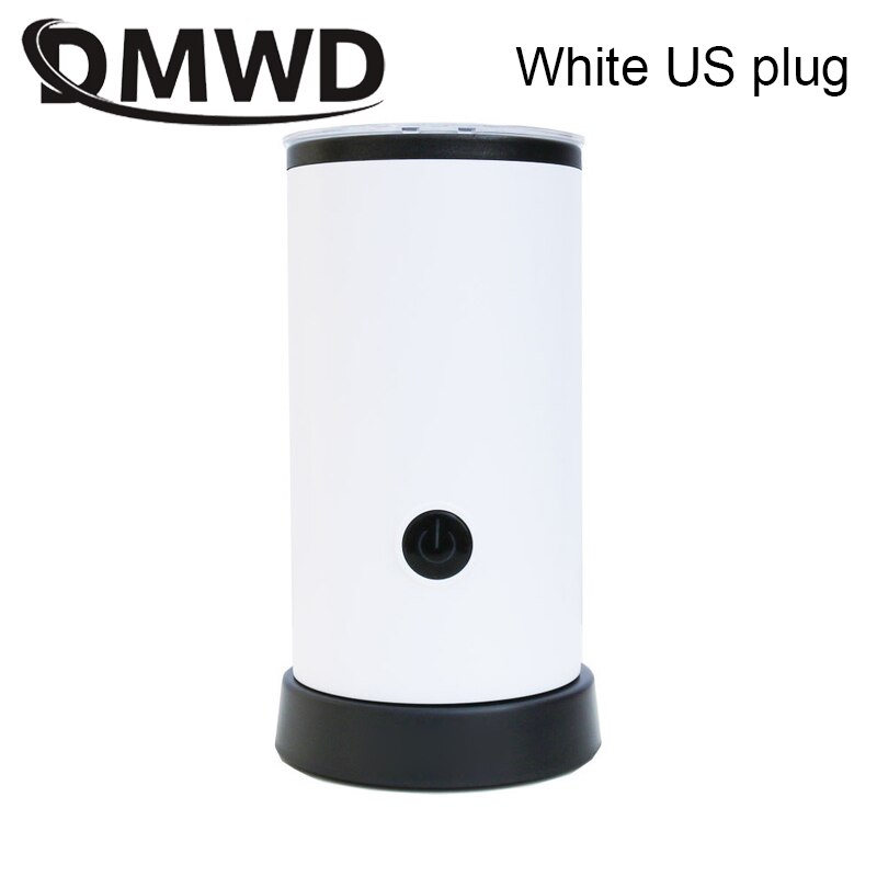Electric Automatic Mixing Milk Frother Foamer Soft Foam Bubble Mixer Machine Warmer Cup Fancy coffee Cappuccino Milk Heater: white US
