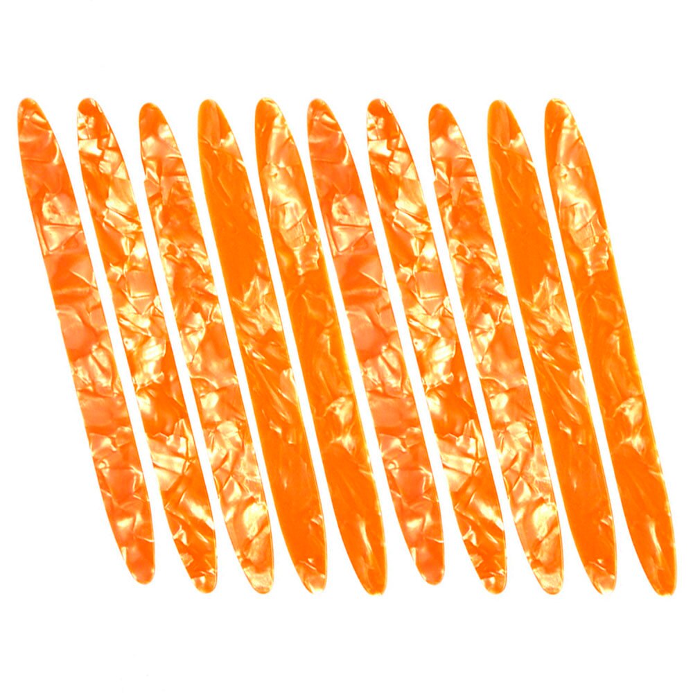 Veel 10 stuks Oranje Parel Celluloid Oud Plectrums Reeshe Risha Dikte 0.71mm
