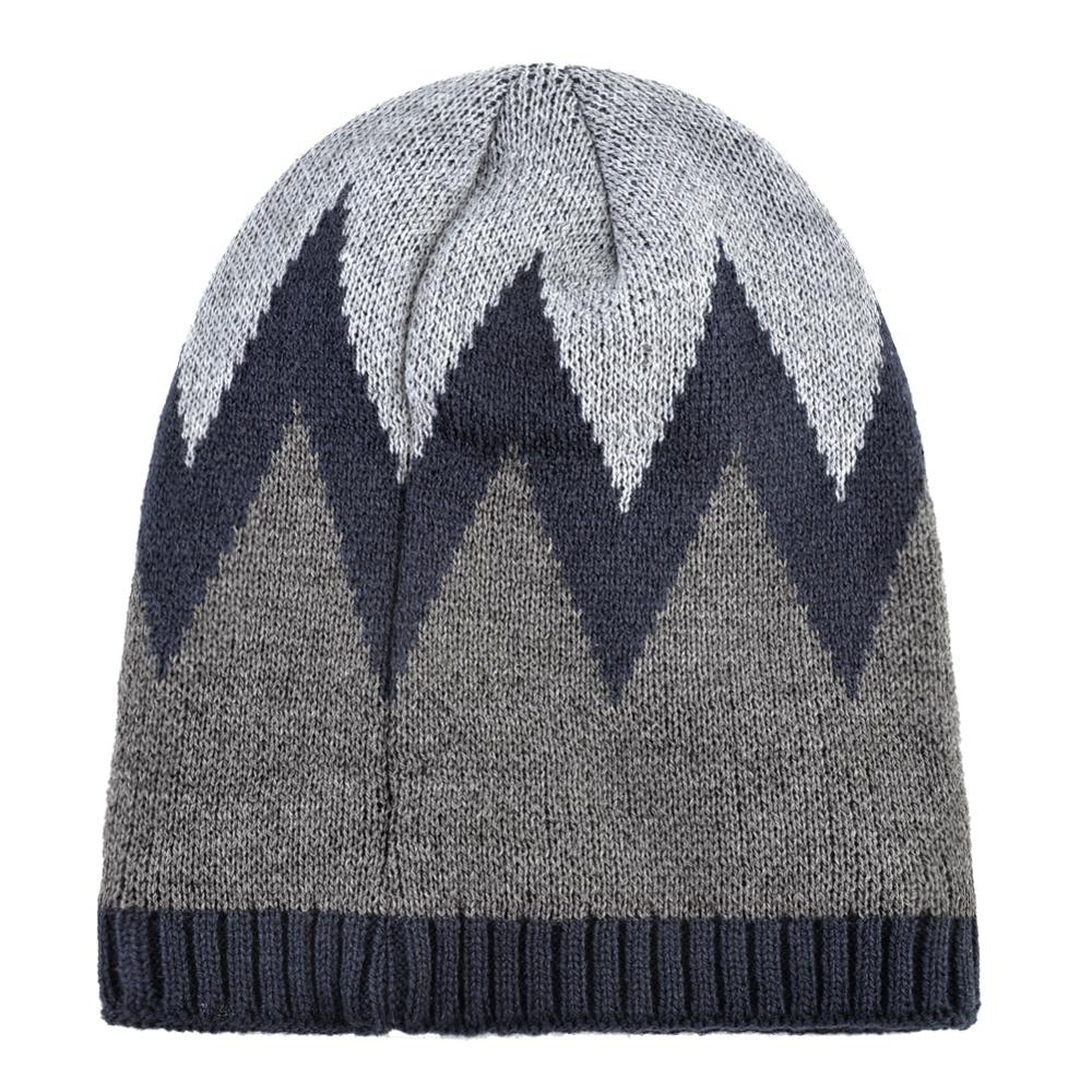 Vinter menns beanies varm strikket fargetilpasning panseret caps hofte hopp skullies lue menn tykk uformelt strikket gorras