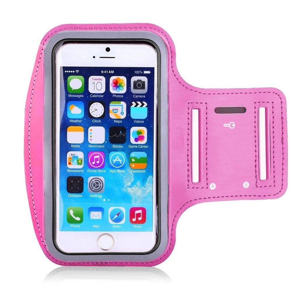 1PC Outdoor Sports Phone Holder Armband Case for Samsung Gym Running Phone Bag Arm Band Case for iPhone 11 xs max 6.5 inch: Pink