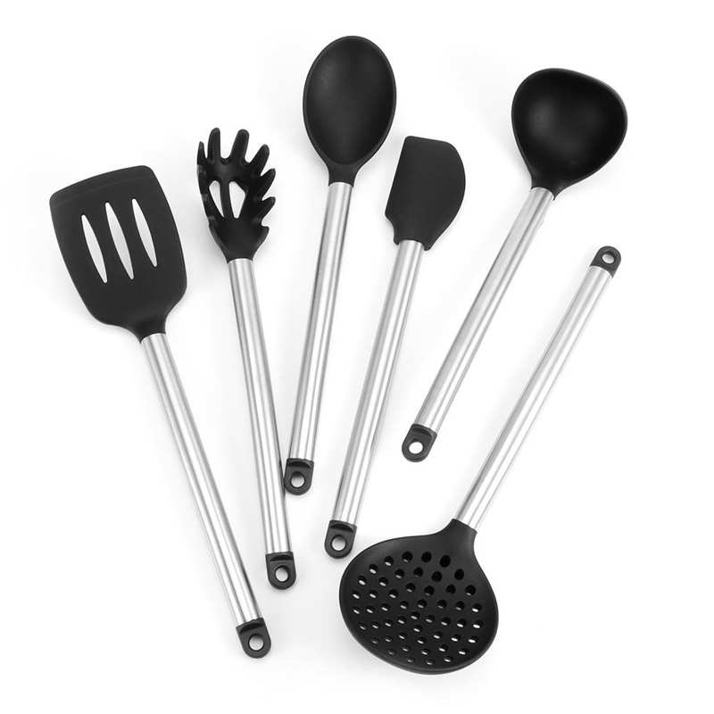 6 Stks/set Siliconen Kookgerei Sets Lepel Spatel Set Non-stick Bakken Koken Tools Keuken Accessoires Keuken Gereedschap