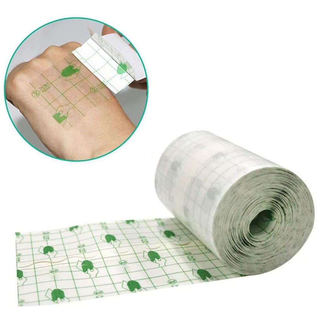 1Roll Practical Wound Dressing First Aid Fixation Tape PU Transparent Waterproof Adhesive Film Roll Bandage