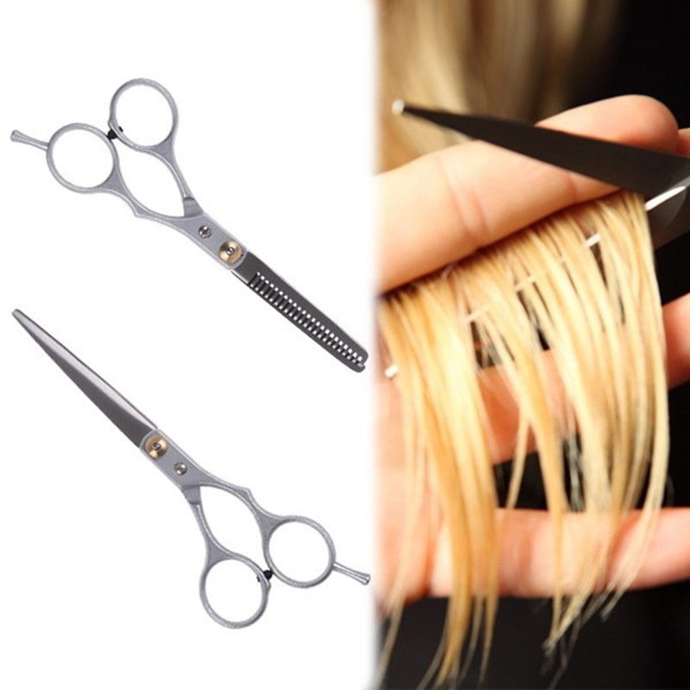 Herramienta de estilismo para cortar el cabello, tijeras de salón de acero inoxidable, tijeras de peluquería, cuchillas de dientes planas regulares