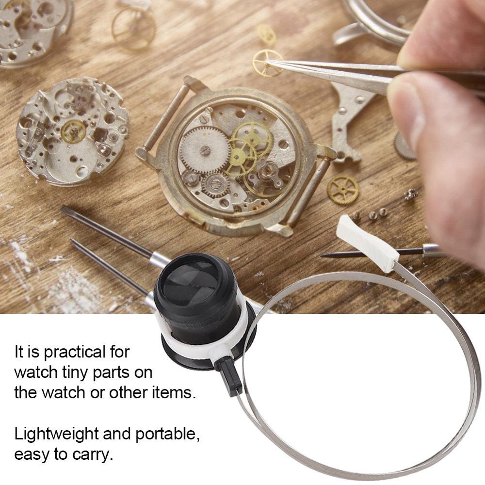 5x øje lupe loop forstørrelsesglas hovedbånd forstørrelsesglas linse smykker ur del reparation værktøj tilbehør til urmager juveler