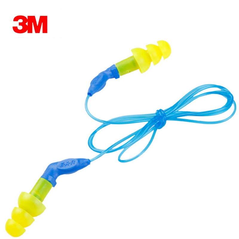 3M 340-8002 Ear Protector Authentic Foam Soft Silicone corded Noise Reduction ChristmasTree Earplugs Swimming Protective earmuff