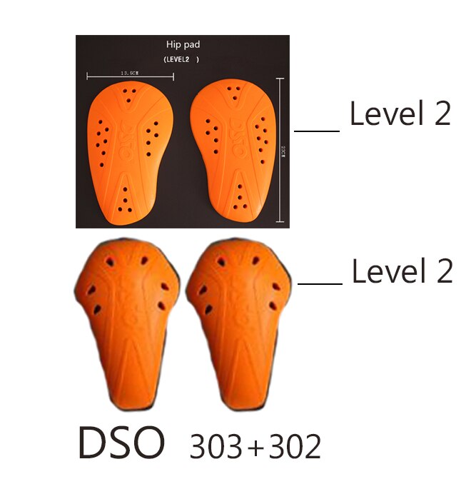 DSO giacca protettiva per la schiena da corsa per motociclista pantaloni inserto protezione anti-impatto equipaggiamento protettivo protezione per attrezzatura da motocross: DSO 302 e 303