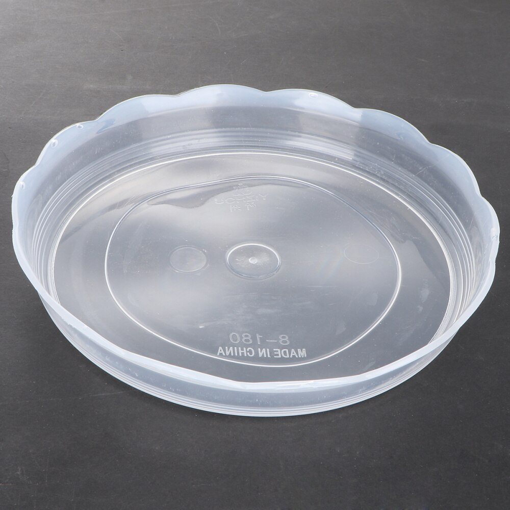 20 stuks ronde plastic bloempot bak bodem ondersteuning plantenbak schotel bloempot lekbak voor tuin balkon 14cm( transparant)