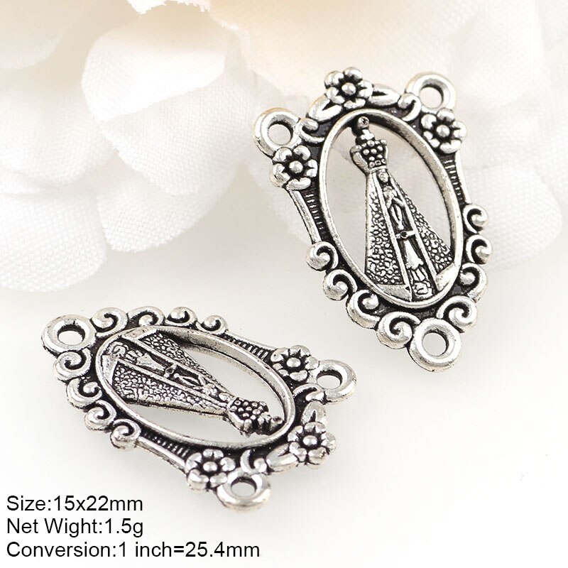 20 stücke Religiöse Charme Drei Löcher Halskette Verknüpfung Charme Anhänger Schmuck, sterben DIY Schmuck zubehör: AJ596-2