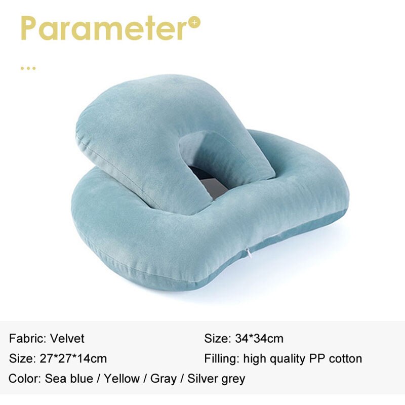 Almohada de espuma con memoria en forma de octopu-puff, almohada de escritorio para siesta, cojín para soporte de cuello, reposacabezas, viaje con reposabrazos, almohada para dormir de oficina