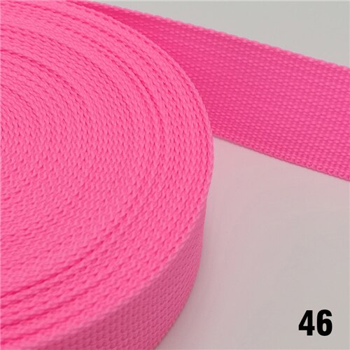 25mm Webbing 10meter long 1&quot; polypropylene for Bag Sewing Belt Webbing Strap dog collar line Strapworks: 46 Dark pink