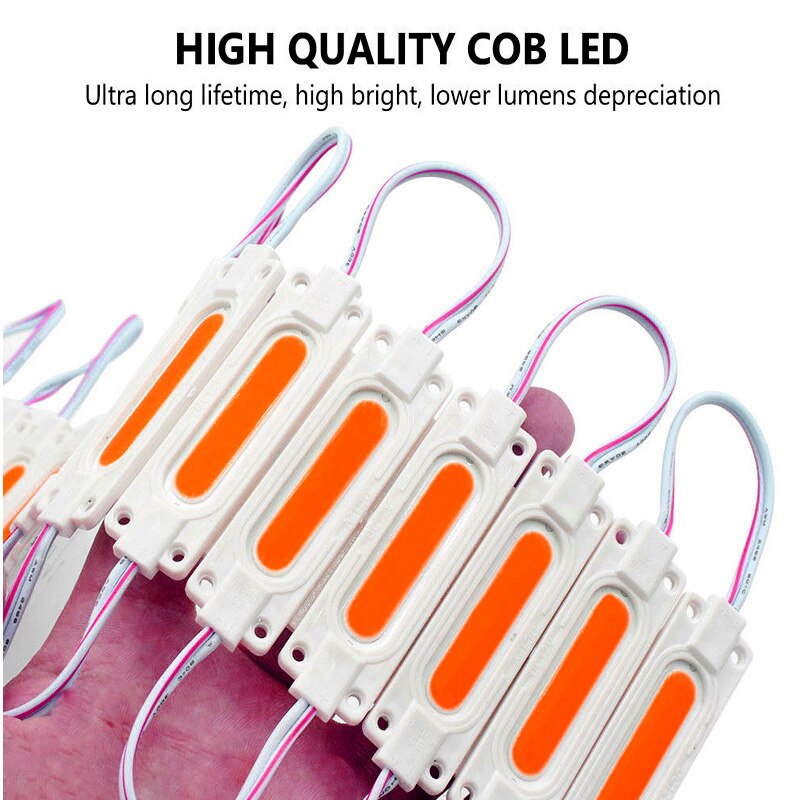 1.5W Dc 12V Superbright Cob Led Module Licht Lamp Injectie Abs IP67 Waterdicht Rood Groen Blauw Wit Met 12V 2A Led Power