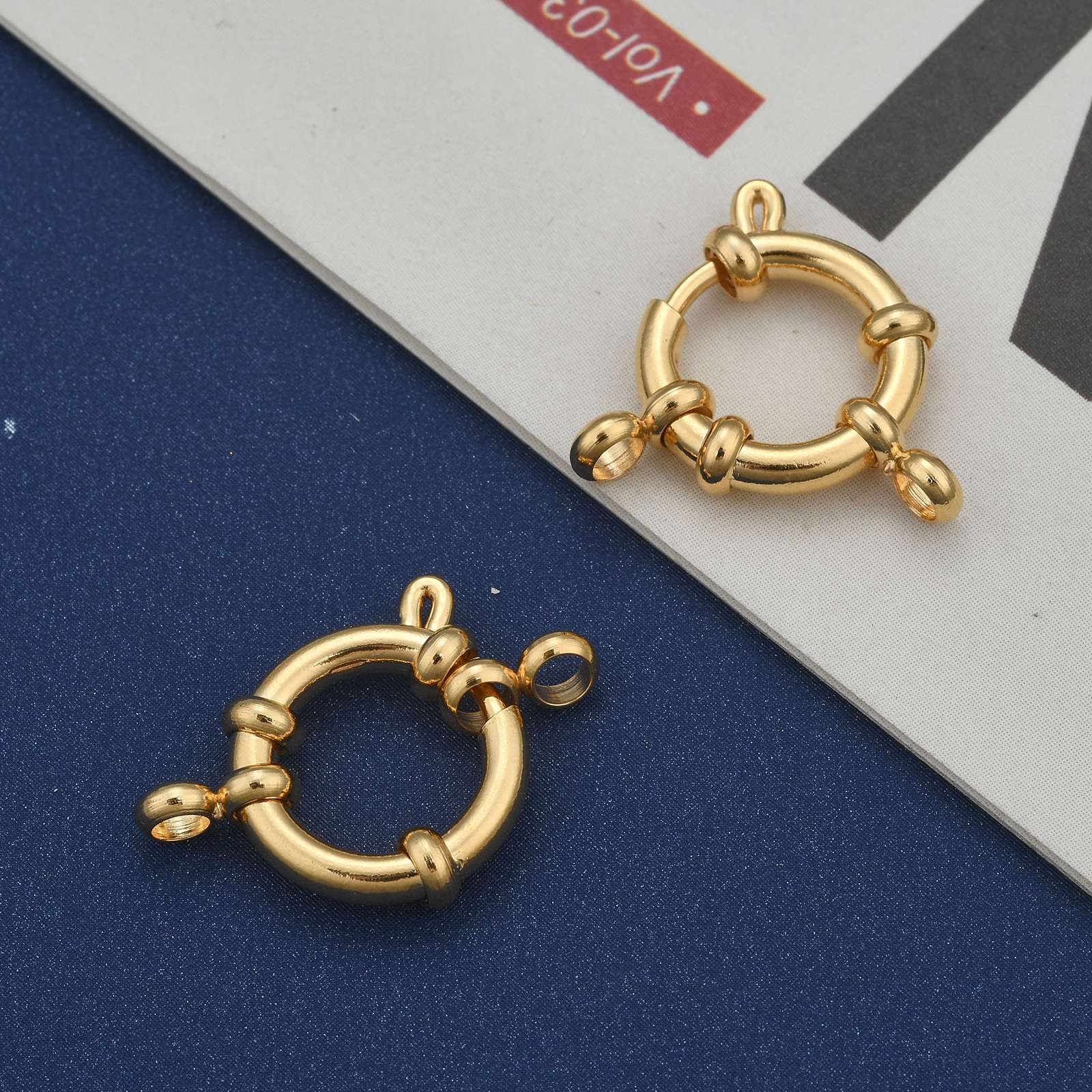 10Pcs Stainless Steel Spring Ring Clasps Gold/Silver Plated Clasp For Necklace Bracelet DIY Jewelry Making Accessories