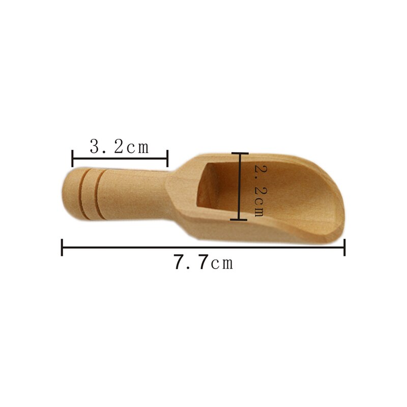 Coffee Tea Herb Powder Scoops Kitchen Gadget Mini Naturel Wooden Spoon Candy Bath Salt Spices Flavors Spoons Cooking Tools