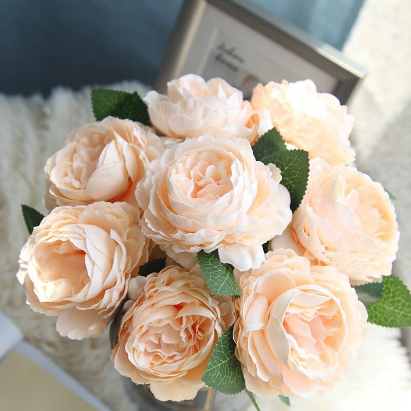 1 Hoofd/Boeket Pioen Kunstbloemen Zijde Pioen Boeket Zijdepioen Bruidsboeket Voor Bruiloft Decoratie Nep Bloem