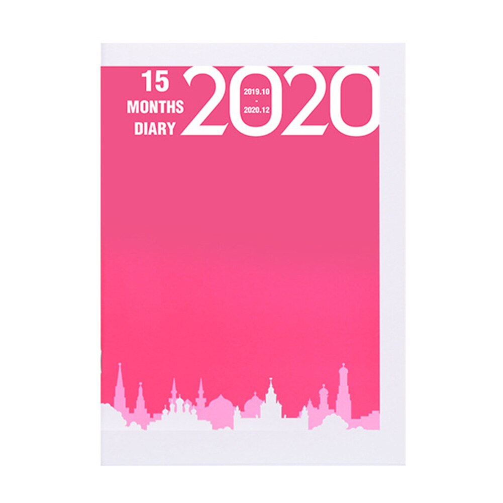 Notebook Planner Agenda Journal A5 Meeting Book School Stationery Monthly Plan Supplies Student Supplies: rose red