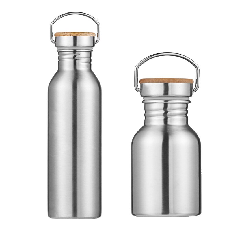 Stor kapacitet rustfrit stål sportsflaske lækagesikker holdbar metal vandflaske miljøvenlig vandflaske