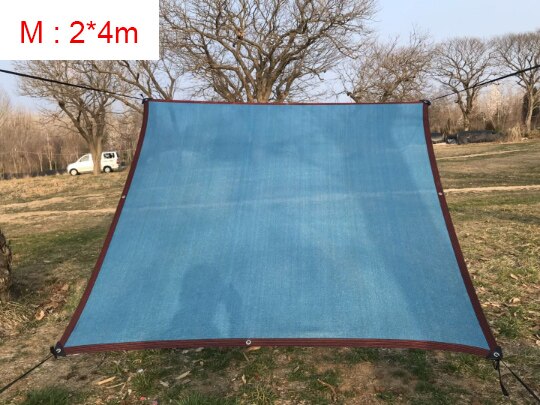 Zonnescherm gaas rechthoek tuin zonnescherm zonnescherm luifel zwemmen schaduw buitenbescherming kamperen toeristische tent pergola artikel: Blauw (2 x 4cm)