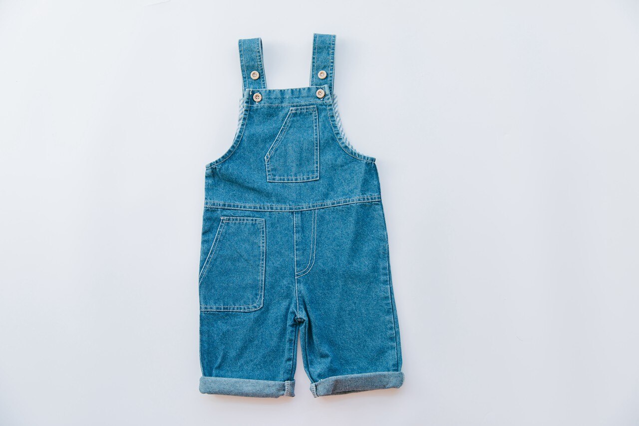 Jeans voor jongens kindertrainingspakken lente zomer jumpsuit voor meisjes overalls voor kinderen kinderbroek met wijde pijpen van katoen casual: Blauw / 8t