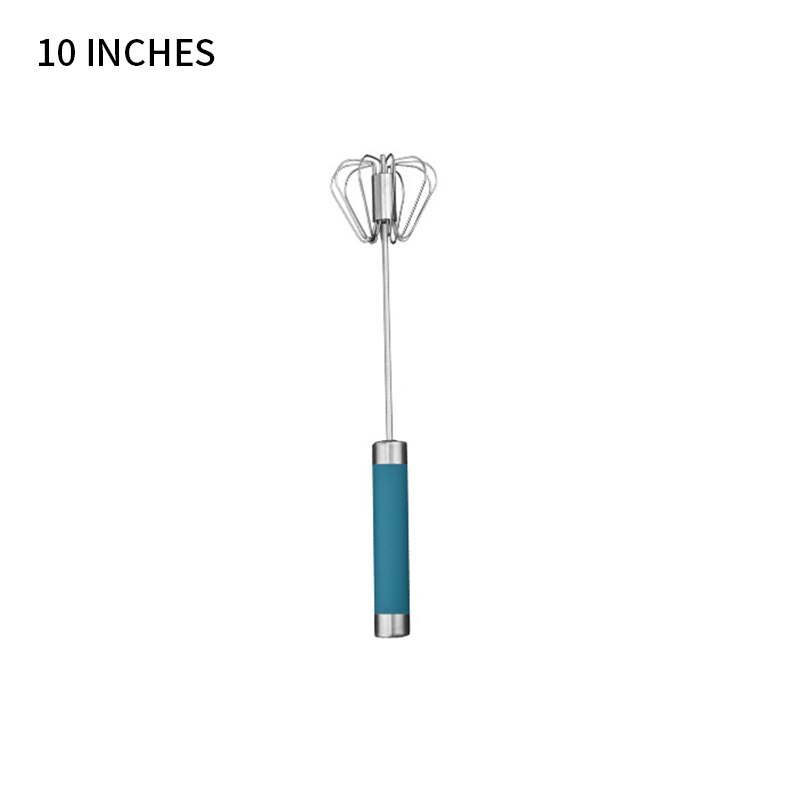 Batidor de huevos de acero inoxidable, mezclador semiautomático de batidor de huevos para batir y batir, utensilio de cocina, prensa Manual, batidor giratorio