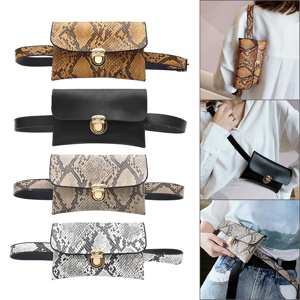 Frauen Taille fanny Gürtel Packungen PU Leder Schlange drucken Crossbody Brust Taschen