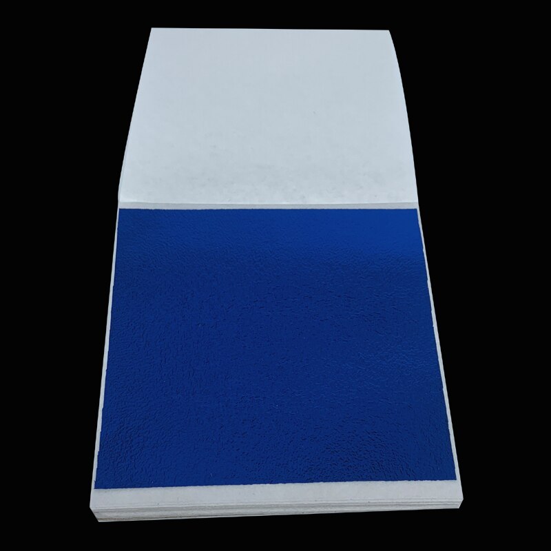 80 x 85 mm 100 ark taiwan förgyllande folieark - färgglada guldblad klistra in möbellinjer väggtelefonfodral hantverk dekoration: 100 blad blå