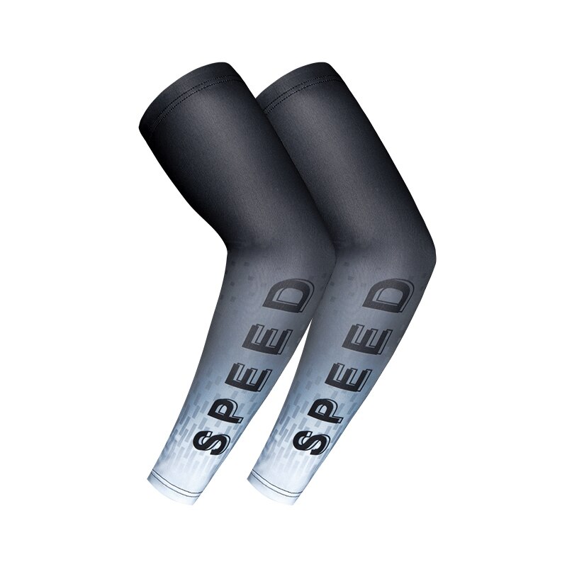 Bieganie ochrona przed słońcem ramię rękaw wędkarski naramiennik specjalistyczny Mtb Arm Warmer rękaw do koszykówki mankiet rowerowy: black / L