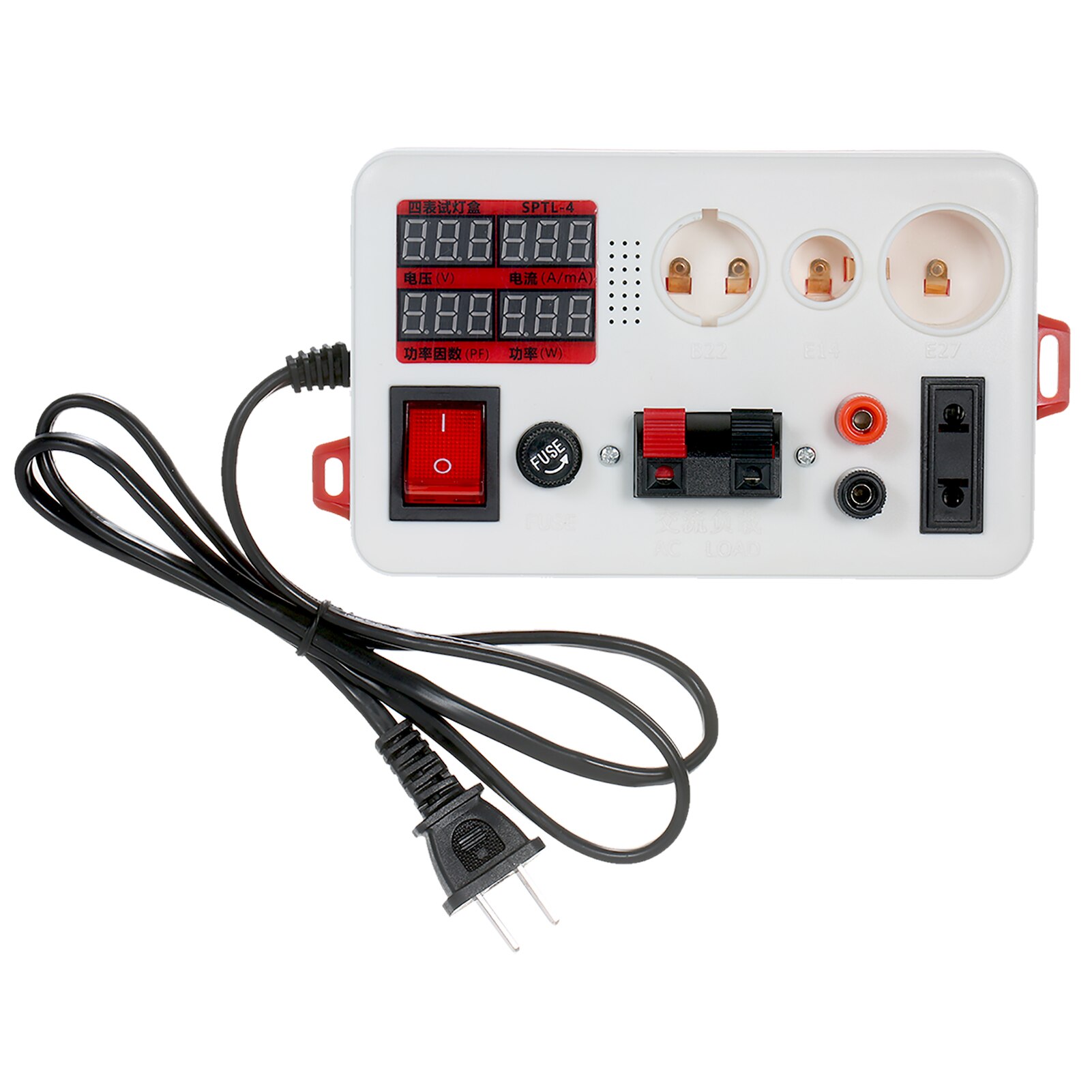 LED Power Tester Lamp Tester Box Test Clamp Electric Power Meter for Bulb Lighting Lamp Lantern Electric Parameter Measurement