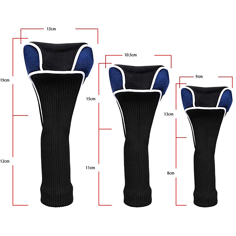 3 szt. Długa szyja nakrycia głowy robić gry w golfa kierowca drewna chroń nakrycie głowy numer etykietka farwater golf miotacz pokrywa nakrycia głowy akcesoria