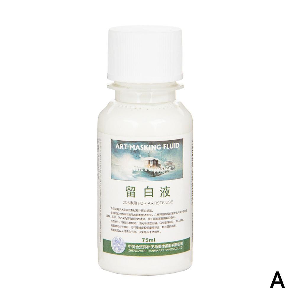 1PC Watercolor Media Masking Ink The White Liquid Of Watercolor Bottle Needle White Gel Liquid Tube Syringin Painting White V6W4: A