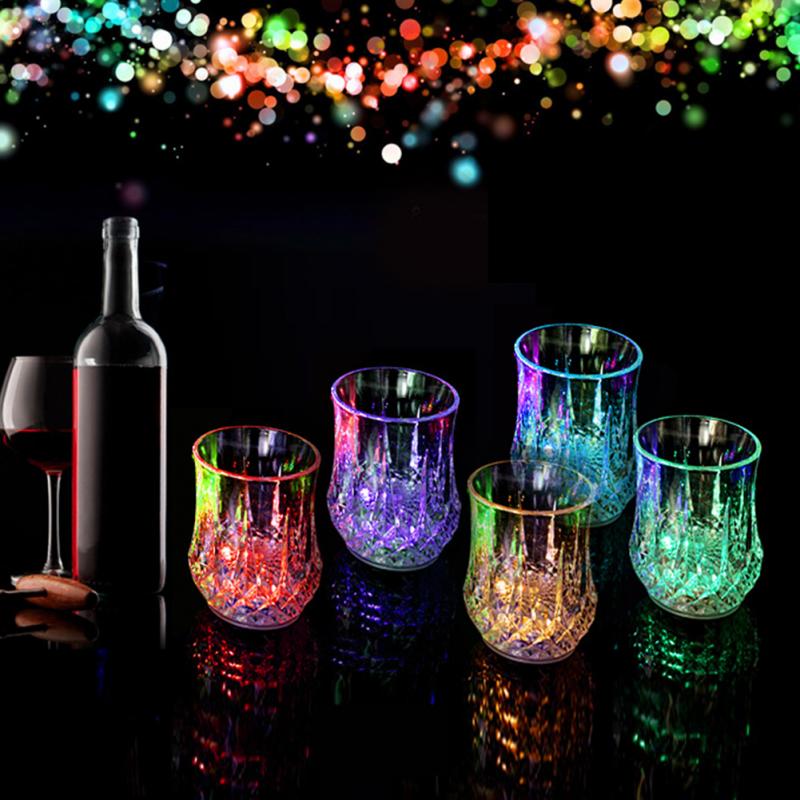 Led automatische gloeiende beker ananaspatroon knipperende beker wijn bier whisky mok water drank drinkglas feestdecoratie benodigdheden