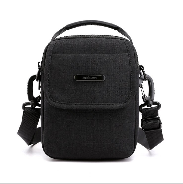 Local stock Multi Mens Canvas Purpose Cross Body Shoulder Bag Grab Handbag Handle Bag: Black