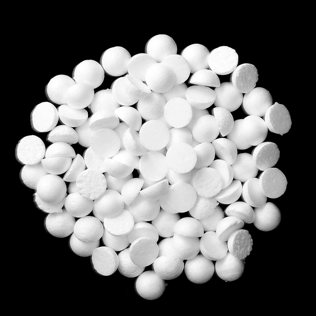 100pcs White 20mm Wedding Decor Modelling Craft Solid Foam Balls Hemispheres