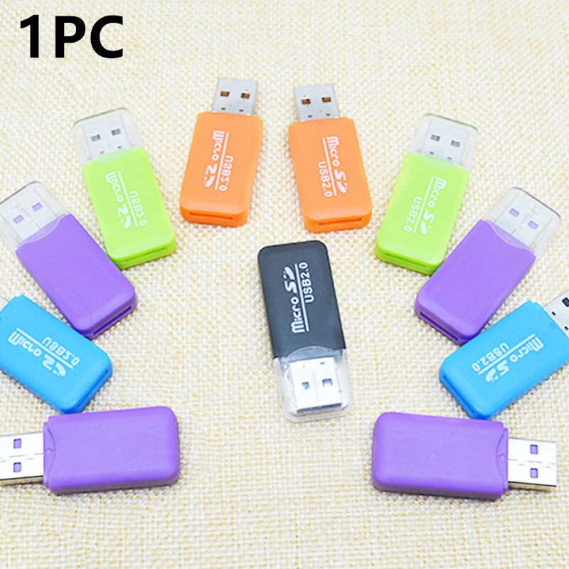 Zufällig Kartenleser USB 2,0 Typ C Zu SD Micro SD TF Adapter Für Laptop Zubehör OTG Smart Memory Karte reader Interne Lagerung: 1pcs