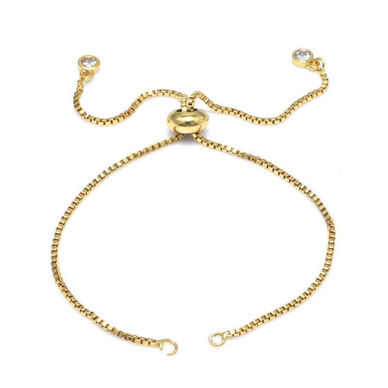 Klasyczny regulowany suwak łańcuchy dla DIY kobieta bransoletki tworzenia biżuterii Handmade Components Charms akcesoria biżuteria ustalenia: Różowy