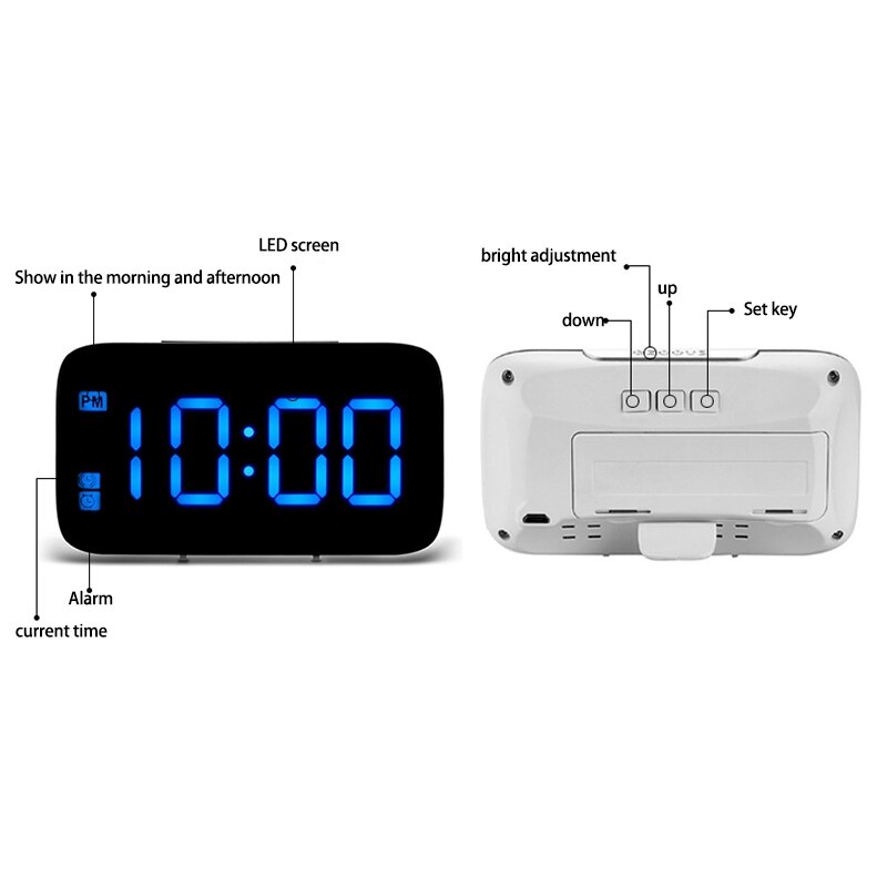 Digital Alarm Clock,Adjustable Alarm Volume, Full Range Brightness Dimmer, LED Sn, USB Port for Charging