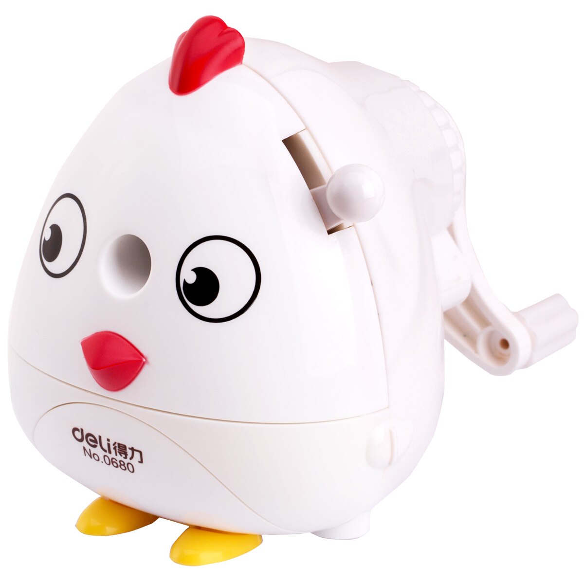 Deli Lovely Stationery Chicken Pencil Sharpener Kawaii Pencil Sharpener for Kids School Supplies Pencils Sharpener: White