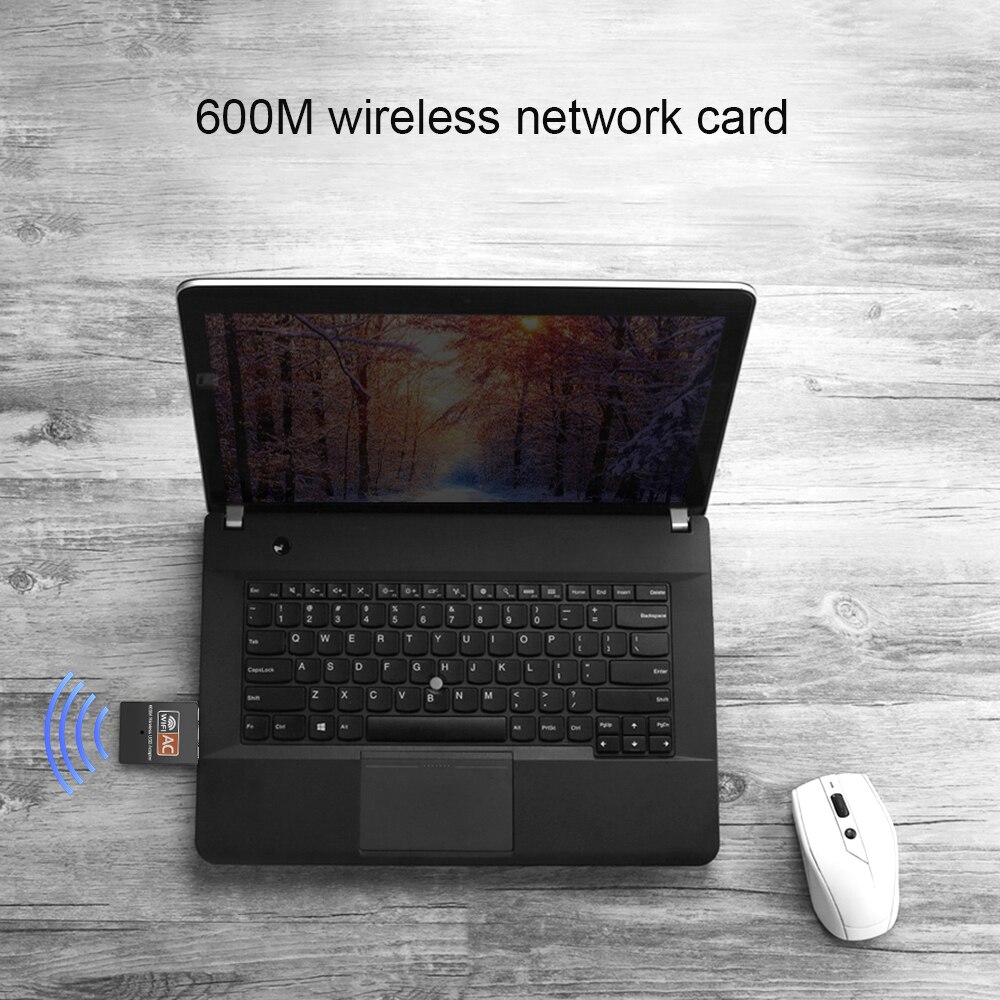 Usb-adapter wifi 2.4 ghz 5 ghz 600 mbps wifi antenn dubbelband 802.11b/ n/g/ac mini trådlös dator nätverkskort mottagare