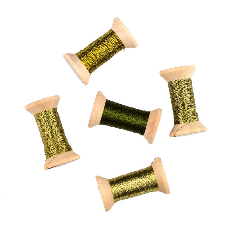 Olive green series of Gold Line/French embroidery thread/embroidery spool/colorful gold embroidery thread /50 meters/roll