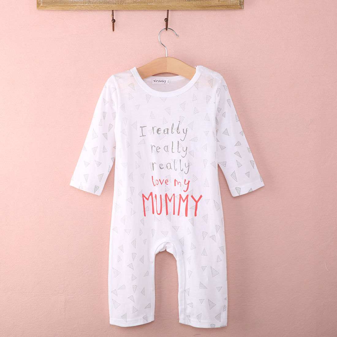 Ik Mama love Dad Baby Baby Peuter Baby Jongen Meisje Unisex Bodysuit Katoen Een stukken Junpsuit 0 ~ 24 M