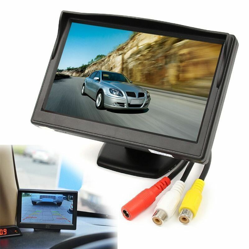 Monitor TFT LCD HD Sn de 5 pulgadas, 800X480, con soporte de montaje Dual para cámara de respaldo de coche, vista trasera, DVD, reproductor multimedia