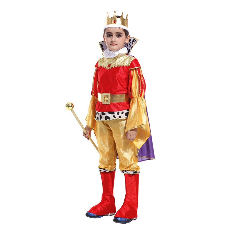 2018 yeni çocuk kral cosplay kostüm noel cadılar bayramı prens büyüleyici parti giysileri, uygun 3-12 yaş çocuklar