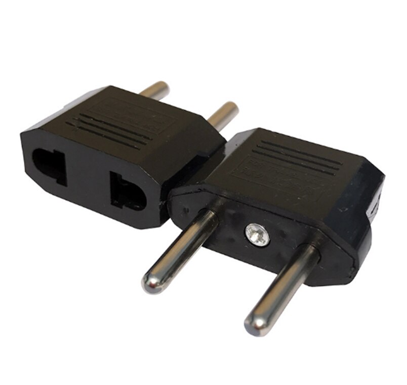 1Pc Eu Plug Adapter Ac 250V 10A Eu Power Universele Ons Conversie Europa Stekker Converter Socket Reizen stopcontact Adapter: 1pc black