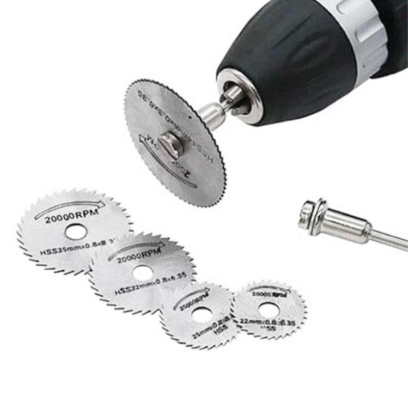 HSS Circular Saw Blade Rotary Tool For Cutting Metal Wood 7pcs Set Mini Power Discs Drill Mandrel Tool