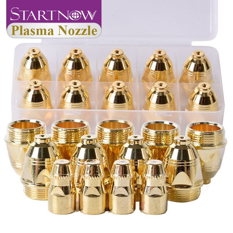 Startnow-consumibles de electrodo Hafnium de boquilla de Cortador de Plasma por aire, máquina de corte CNC, boquilla de Plasma P80 de , 10 juegos