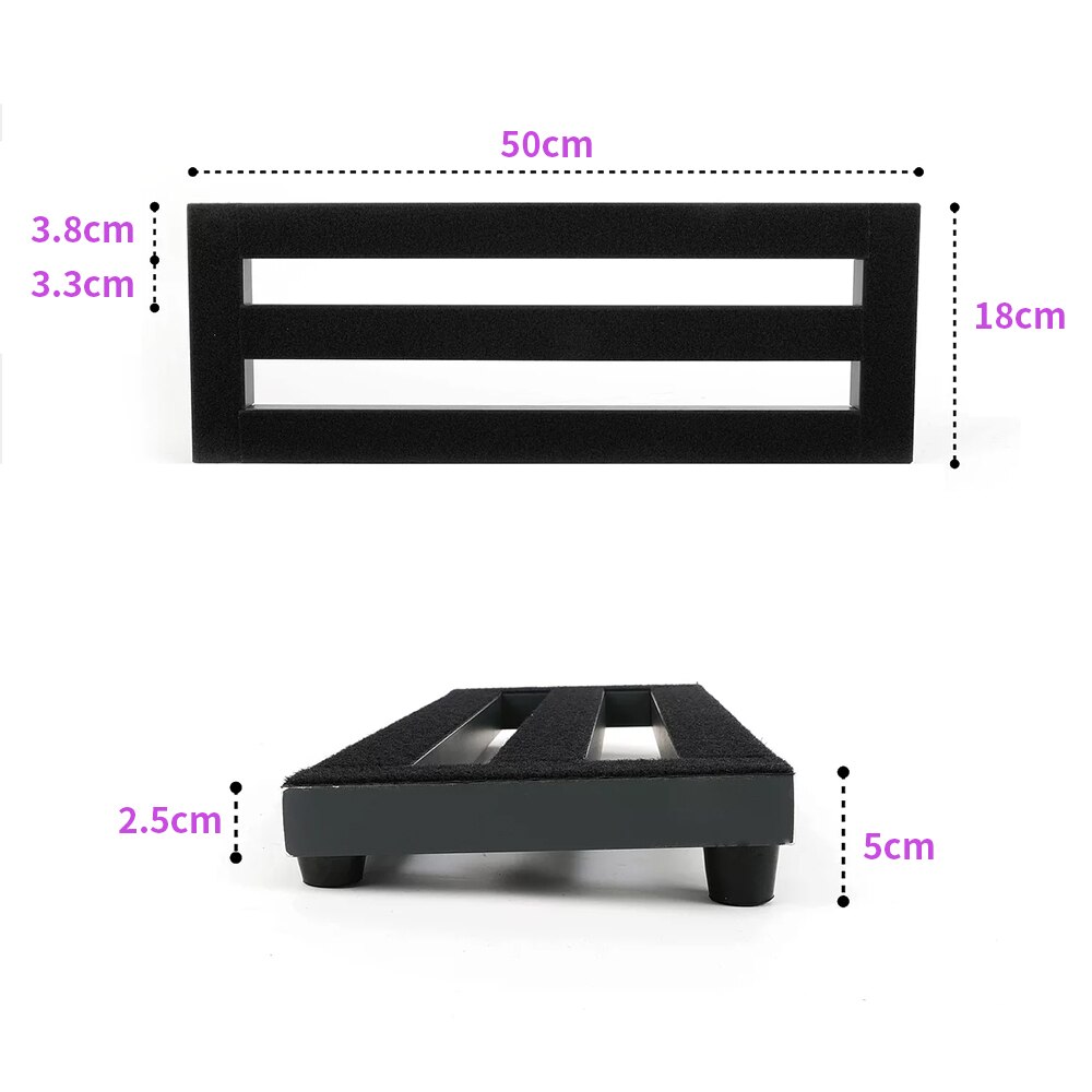 Ghost Fire Super light Aluminum Guitar Effect Pedalboard with Carry Bag or Flight Case S-Single row Pedal board