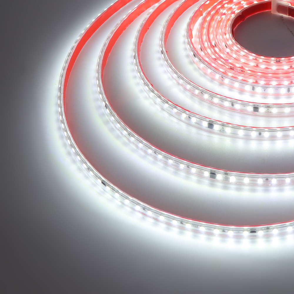 Ac 2835 led-strimler 220v 230v 0.5m 1m 2m 5m 10m 20m 30m høj lysstyrke 120 led fleksibel led-diode klæbebånd vandtæt: Hvid / 51-60w